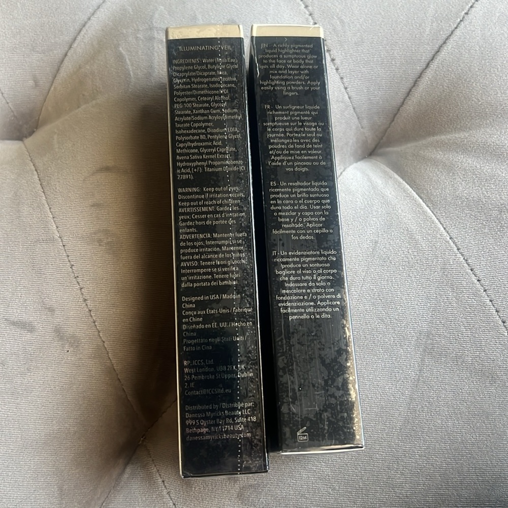 💋2-Pack: DM Beauty Illuminating Veil Liquid Highlighter Face & Body. NWT. Luna - Picture 3 of 5
